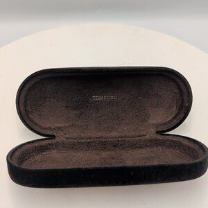 TOM FORD Brown Velvet Hard Clamshell Eyeglasses Glasses Sunglasses Case Only